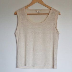 Banana Republic Cream Linen Tank Top NWOT